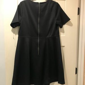 Black fit and flare dress